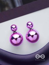 GIGGLES & GLITTERS - PURPLE PEARLS STUD EARRINGS