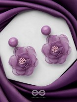 LILY DREAM DANCE - FABRIC EARRINGS (PURPLE)