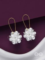 A WINTER ROSE - GOLDEN FLORAL EARRINGS