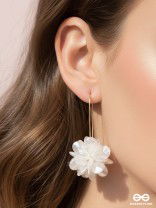 A WINTER ROSE - GOLDEN FLORAL EARRINGS
