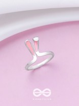 EASTER EARS - SILVER AND PINK RING (ONE SIZE)