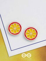THE LEMONY LIFE - GOLDEN EMBELLISHED STUD EARRINGS
