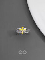 CELESTIAL CROSS - STATEMENT RING (ADJUSTABLE)