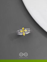 CELESTIAL CROSS - STATEMENT RING (ADJUSTABLE)