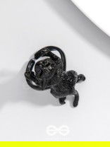 A MAJESTIC PROWL - STATEMENT BLACK RING (ADJUSTABLE)