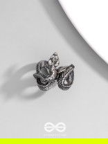 NIGHTSHADE BASILISK - STATEMENT SILVER RING (ADJUSTABLE)