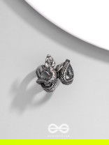 NIGHTSHADE BASILISK - STATEMENT SILVER RING (ADJUSTABLE)
