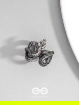 NIGHTSHADE BASILISK - STATEMENT SILVER RING (ADJUSTABLE)