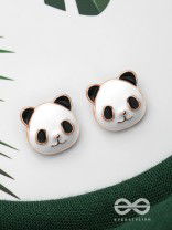 CHEEKY PANDA - GOLDEN EMBELLISHED STUD EARRINGS