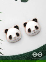 CHEEKY PANDA - GOLDEN EMBELLISHED STUD EARRINGS