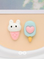 SCOOPS 'N CRUNCHES  - MISMATCHED ACRYLIC EARRINGS