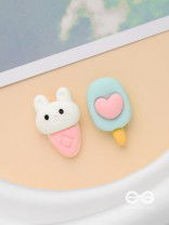 SCOOPS 'N CRUNCHES  - MISMATCHED ACRYLIC EARRINGS