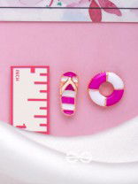 FOOTLOOSE 'N SWIM TUBE - GOLDEN EMBELLISHED STUD EARRINGS