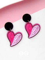 ROSY RETRO ROMANCE - CASUAL ACRYLIC EARRINGS