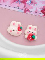 BUNNIES 'N BERRIES - MISMATCHED ACRYLIC EARRINGS