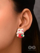 BUNNIES 'N BERRIES - MISMATCHED ACRYLIC EARRINGS