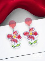 THE DOODLE DAISY - MULTICOLOR ACRYLIC EARRINGS