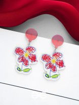 THE DOODLE DAISY - MULTICOLOR ACRYLIC EARRINGS