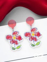 THE DOODLE DAISY - MULTICOLOR ACRYLIC EARRINGS