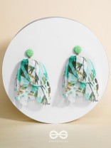 FLUFFY FANTASY - FABRIC EARRINGS (LIGHT GREEN)