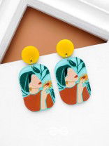 THE SUNFLOWER MUSE - STATEMENT ACRYLIC EARRINGS