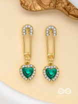 SAFELY IN LOVE - GOLDEN EMBELLISHED EARRINGS