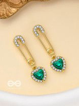 SAFELY IN LOVE - GOLDEN EMBELLISHED EARRINGS