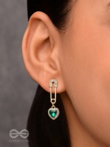 SAFELY IN LOVE - GOLDEN EMBELLISHED EARRINGS