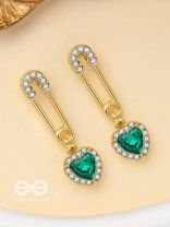 SAFELY IN LOVE - GOLDEN EMBELLISHED EARRINGS
