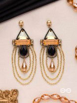 The Dusky Prisms - Embellished Golden Earrings