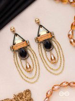 The Dusky Prisms - Embellished Golden Earrings