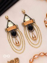The Dusky Prisms - Embellished Golden Earrings