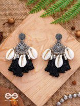 Midnight Swirls - Oxidised Earrings