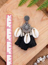 Midnight Swirls - Oxidised Earrings