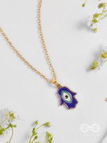 Guardian Palm - Golden Enamelled Pendant With Anti-Tarnish Coating