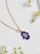 Guardian Palm - Golden Enamelled Pendant With Anti-Tarnish Coating