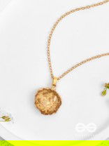 The Sunny Bloom - Golden And Yellow Resin Pendant With Anti-Tarnish Coating