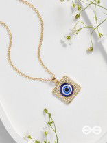 Gaze Of Magic - Golden Embellished Pendant With Anti-Tarnish Coating