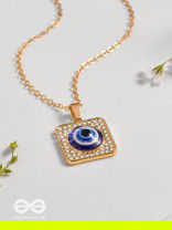 Gaze Of Magic - Golden Embellished Pendant With Anti-Tarnish Coating