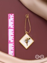 Pure Petals - Pressed Flower White Resin Earrings