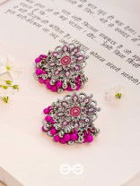 The Blooming Beauties - Enamelled Oxidised Earrings