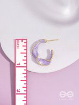 EBB AND FLOW - ENAMELLED TWISTED STUDS (PURPLE)