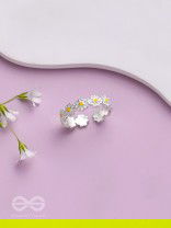 SUNSHINE DAISIES - SILVER RING (ADJUSTABLE)(Yellow)