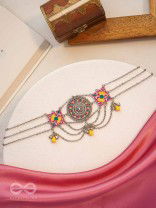 The Vibrant Splash- Enamelled Oxidised Neckpiece