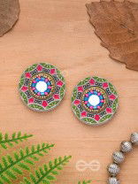 Magic Of Colors - Enamelled Oxidised Earrings