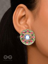 Magic Of Colors - Enamelled Oxidised Earrings