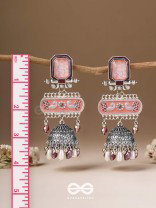 The Rosewood Nostalgia- Enamelled Oxidised Jhumka Earrings