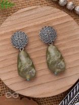The Greenland Mist- Stone Oxidised Earrings