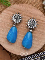 Oath Of The Sky- Stone Oxidised Earrings