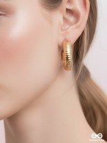 Sunlit Harmony - Statement Golden Earrings